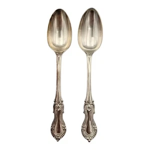 Elkington Co Silver Plated Serving Spoons Pair Vintage Elegant Design C.1886 - Picture 1 of 8