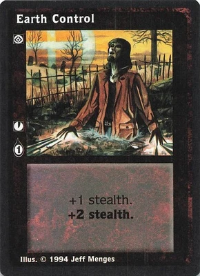 Earth Control - Jyhad Deckmaster V:TES Trading Card 1994 - Image 1 of 2