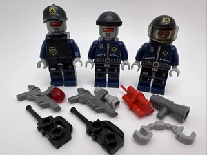 LEGO Movie: Robo SWAT Minifigures Lot of 3 Super Secret Police + Accessories - Picture 1 of 8