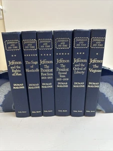 Vintage Lot Of 6 Jefferson And His Time Books Dumas Malone Little Brown & Co - Bild 1 von 24