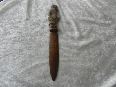 Ancien coupe papier zoomorphe en bois / Renard / 19 ème siècle - Photo 1/4