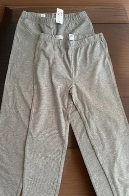 Set of TWO NWT Gap Kids Gray Soft Knit Classic Full Length Leggings XL Reg 12Yrs - Image 1 of 4