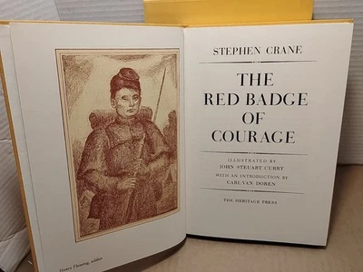 The Red Badge of Courage Stephen Crane Heritage Press 1972 Illustrated Slipcase Foto 1 de 4