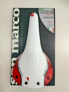SELLE SAN MARCO SADDLE REGAL RACING -  white/red - Picture 1 of 7