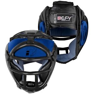 DEFY Head Guard Premium Synthetic Leather MMA Boxing Head Gear UFC Wrestling New