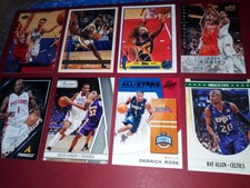 Lot 8pcs NBA Stars players Base Cards (ROSE/DURANT/RAY ALLEN/BILLUPS)