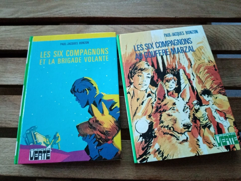 LOT LIVRES LA BIBLIOTHEQUE VERTE- LES SIX 6 COMPAGNONS Paul-Jacques Bonzon - Photo 1/1