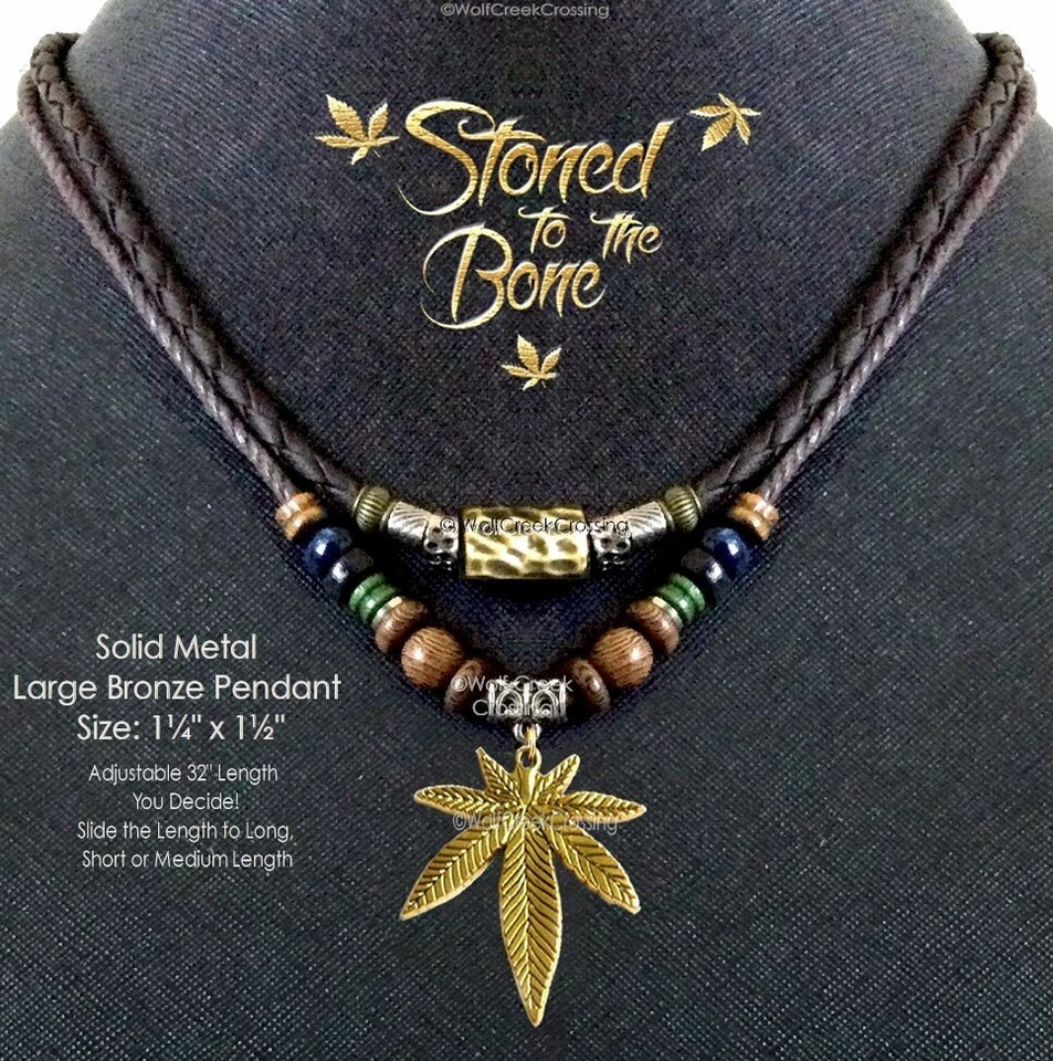 БОЛЬШОЕ ОЖЕРЕЛЬЕ С МАРИХУАНОЙ 32 дюйма из гашиша конопли бутон TRIBAL горшок лист трава допинг ПОПУЛЯРНОЕ! - Изображение 1 из 4