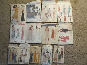 12 Lot Vintage 70s 80s Patterns Vogue Calvin Klein, Chloe, Stan Herman Size 10 - Picture 1 of 7