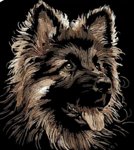 German longhaired shepherd Dog Breed Embroidered BLACK Sweatshirt Valentines Day - Picture 1 of 2
