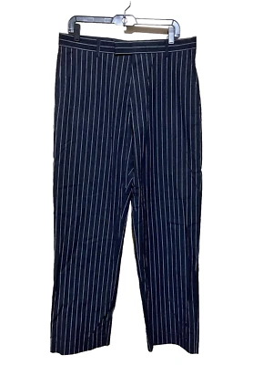 Pantalones a rayas Dries Van Noten para hombre talla 48 negros nuevos sin etiquetas Foto 1 de 4