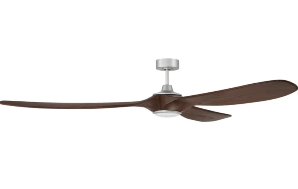 Ventilador de teto remoto LED úmido motor DC níquel pintado inveja 84” artesanal - Imagem 1 de 1