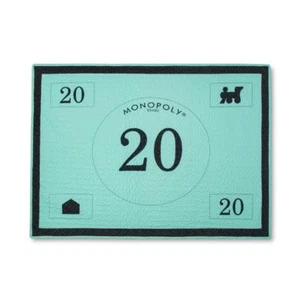 Junk Food Monopoly Money Bed Blanket (50"x70") Mint Green - Picture 1 of 3