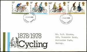 GB FDC 1978 Cycling, Sutton Surrey FDI #C43854 - Picture 1 of 1