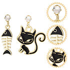 Ohrringe Für Frauen Trendige Katze Fishbone Weinachts Geschenke Süße Kätzchen