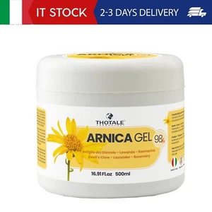 Arnica Gel Extra Forte 98% per Cavalli Uso Umano, Azione Intensiva, 500 Ml, Made - Foto 1 di 8