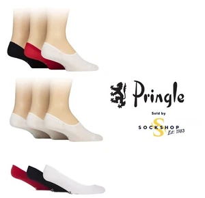 Pringle Men's Gourock Cotton Invisible Shoe Liners 7-11 Various Colours- 3 Pairs - Picture 1 of 7