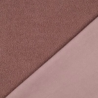 0,50 m Teddy Fleece Strick double face uni warm Jacke Mantel Stoff Meterware ve