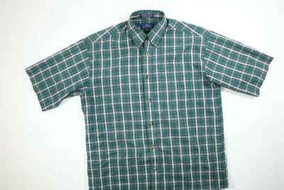 Camisa Para Hombres Enro Verde Cuadros Manga Corta Abotonada Mediana M Usada en Excelente Condición Foto 1 de 4