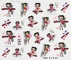 Nail Art Betty Boop #383 Water Transfer Decal Stickers in Red Mini Dress Cute AU Only A$2.70 on eBay