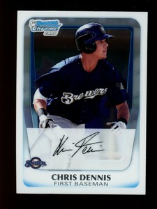 2011 Bowman Chrome Prospects  Chris Dennis #BCP2 Milwaukee Brewers