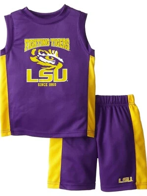LSU Tigers Toddler Jersey & Shorts 3T Purple Toddler 2 Piece Set Basketball NCAA - Image 1 of 4