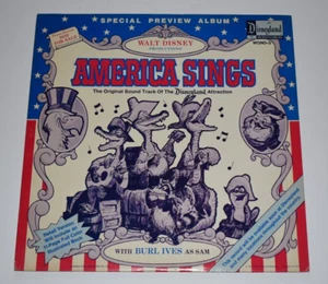 Disney AMERICA SINGS Record BURL IVES LP Wond-3 1974 Press Promo WLP white label - Picture 1 of 13
