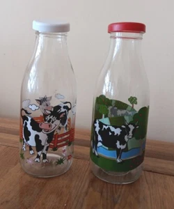 2xVtg milkw bottle Cerve Height 25cm diameter 9 cm marked Vmc/France /TAWAN - Picture 1 of 5