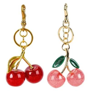 Cherry Bag Charm Purse Charms Keychain Car Handbag Accessories keychian Gifts - Picture 1 of 13
