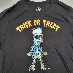 Camiseta negra esqueleto Halloween barba mediana Los Simpson para hombre - Imagen 1 de 7