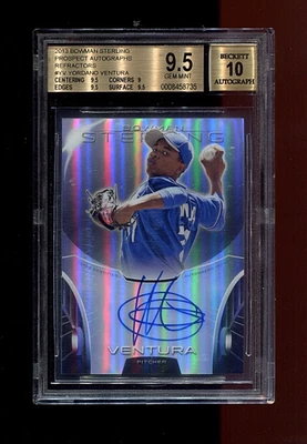 Yordano Ventura 2013 Bowman 纯银折射器签名 BGS 9.5 — 第 1/2 张图片