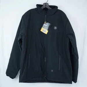Northern Tool + Equipment Men's 7.4V Black Heated SoftShell Jacket With Battery - Picture 1 of 10