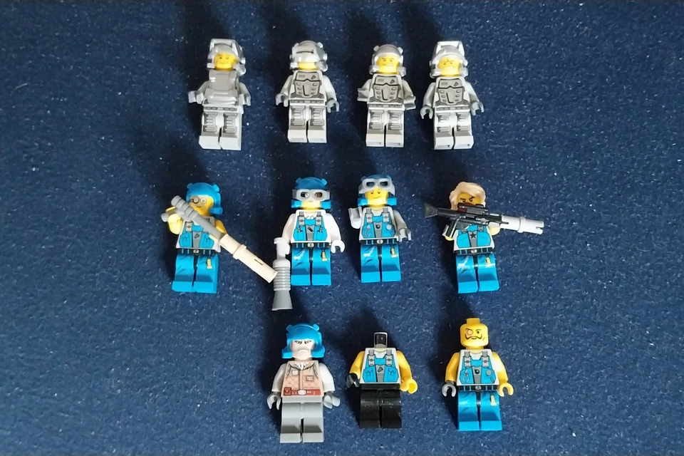 LEGO® 10x Power Miners — Brains ● Minifiguren ● pm007 ● pm032 ● pm030 - Bild 1 von 4