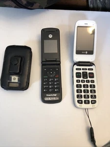 2 Vintage FLIP PHONES: No Chargers; - Picture 1 of 4
