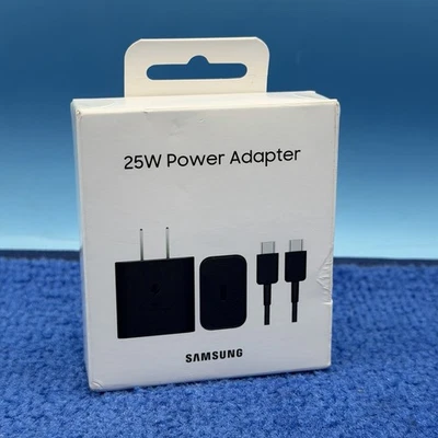 Original Samsung Galaxy S25 S24 Series 25W Super Fast PD Power Adapter & Cable - Image 1 of 2