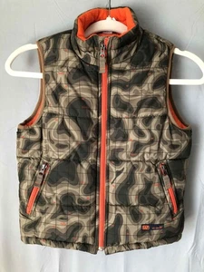 Vintage Y2K for Kids Gap Green Camo Puffer Vest sz Small Appox 6-7 yrs old - Picture 1 of 14