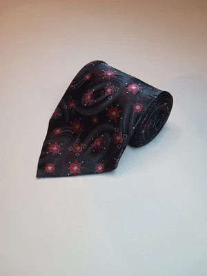 Mens Christian Dior Monster Silk Necktie Black/Red Foto 1 de 4