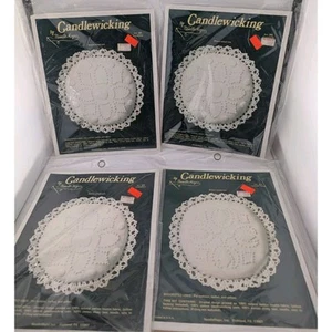Candle Wicking Kit Set Of 4 White Pillow Vintage Craft 3 Friendship 1 Tulip (22 - Picture 1 of 4