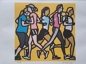 Julian Opie Signed - Running Women - Collectable Lithograph - Picture 1 of 7