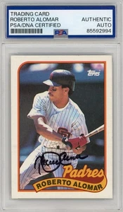 1989 TOPPS ROBERTO ALOMAR AUTOGRAPHED PSA / DNA CERTIFIED AUTO - Picture 1 of 2