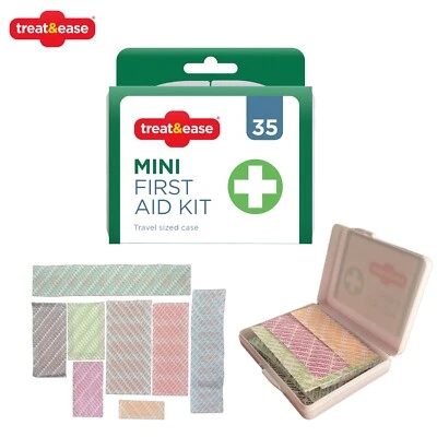 1 - 3 Pack Mini First Aid Kit Assorted Plasters Pads Medical Handy Travel Size - Image 1 of 4