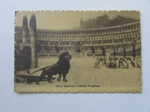 ITALY 1910s MONOCHROME POST CARD - EAT THE CHRISTIANS MINT - Picture 1 of 1