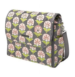 Petunia Pickle Bottom Baby Wickeltasche grün grau rosa Abundance Boxy Rucksack - Bild 1 von 9