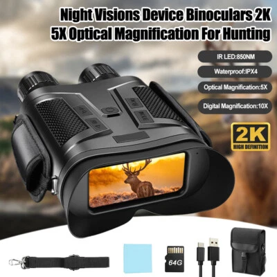 Digital Night Vision Goggles Binoculars Outdoor Hunting Dark Infrared Binoculars - Image 1 of 4