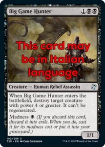 MTG 2x BIG GAME HUNTER EXC - ESPERTO DI CACCIA GROSSA - TSR - MAGIC - Picture 1 of 1