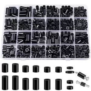600 Pcs Electrical Outlet Screw Spacers Black Nylon Round Spacer for Screws - Picture 1 of 1