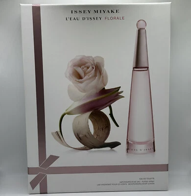 L'EAU D'ISSEY FLORALE por ISSEY MIYAKE Juego de 3 piezas 3 oz EDT + 75 ml B/Loción + 10 ml MINI Foto 1 de 3