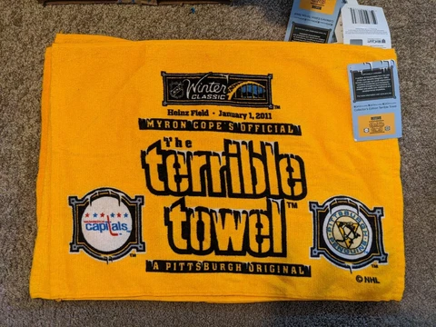 2013 Pittsburgh Penguins Myron Cope's Official Winter Classic Terrible Towel NHL Cover