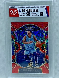 Desmond Bane 2020-21 Panini Select Concourse Red Disco Prizm RC #90 /49 HGA 9.5 - Picture 1 of 3