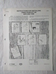 CASE 680H 780B Backhoe Loader Installing Horn Kit L80802 Instruction Manual - Picture 1 of 5